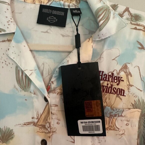 Harley-Davidson Out West Printed Woven Shirt Button Up Western - NWT - Medium - Picture 5 of 7